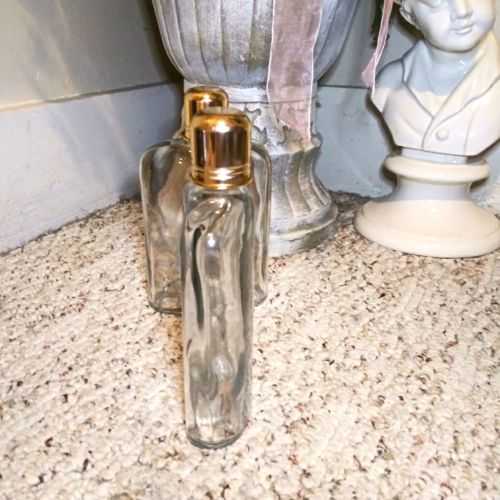 Vintage Brown Faux Leather Double Flask Carrier With Two Large Glass Flasks - Picture 9 of 13
